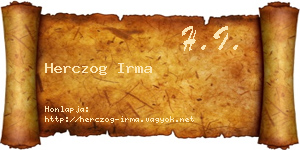 Herczog Irma névjegykártya